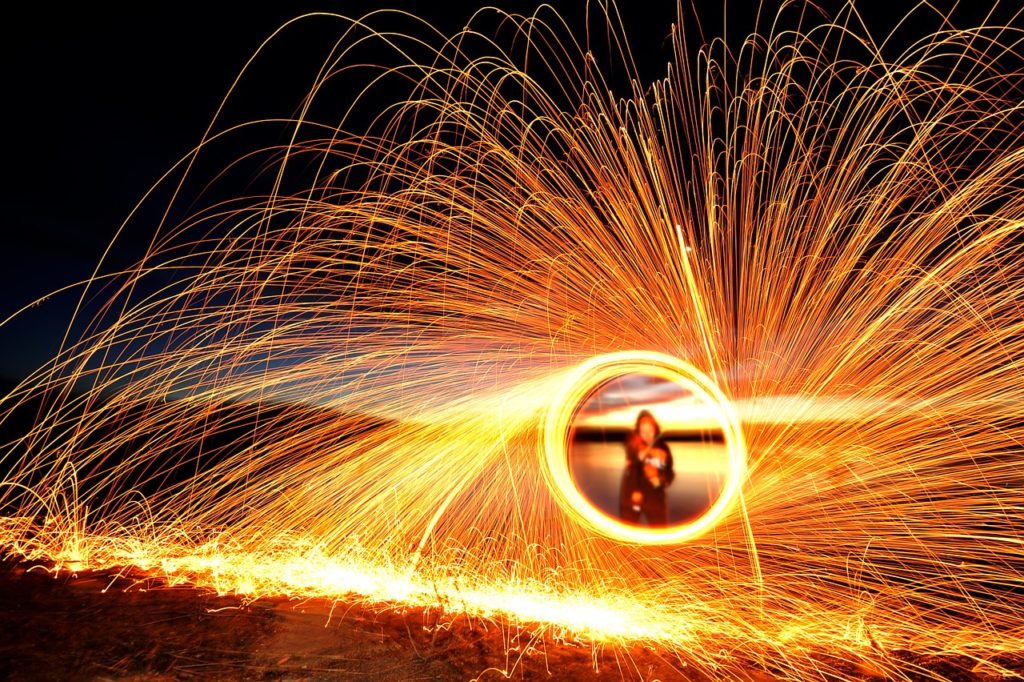 sparks, steel wool, light painting-818535.jpg